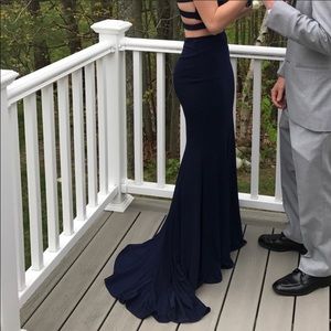 Navy blue prom dress worn one time for my prom last year